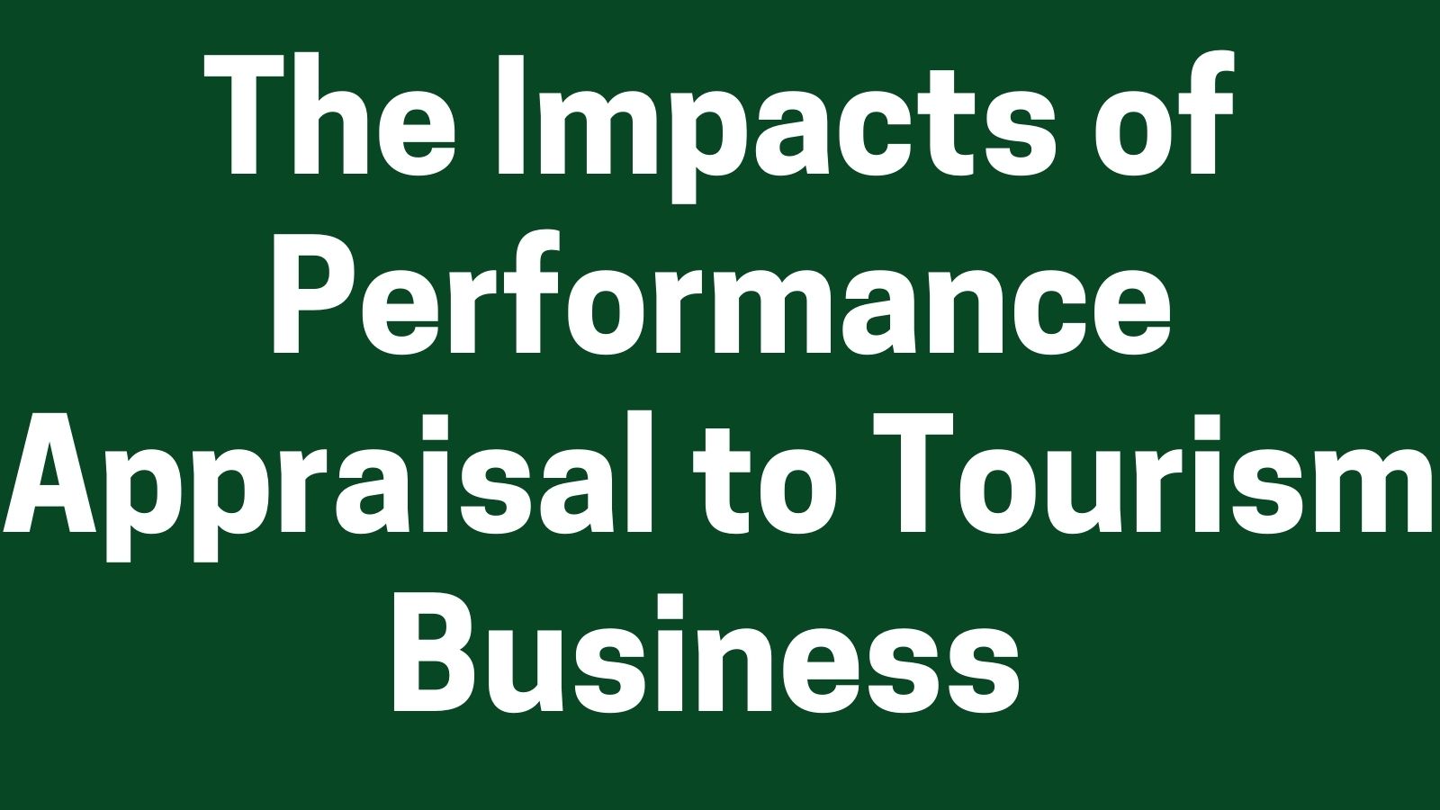 Tourism Staff Performance & Evaluation