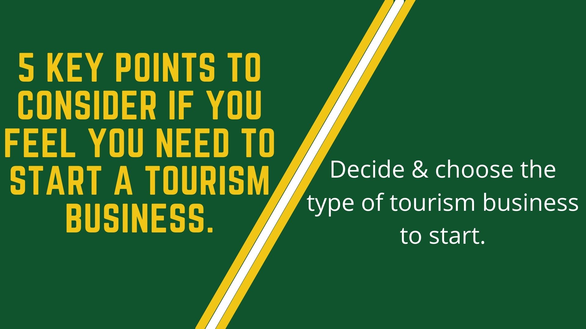 Start A Tourism Investment