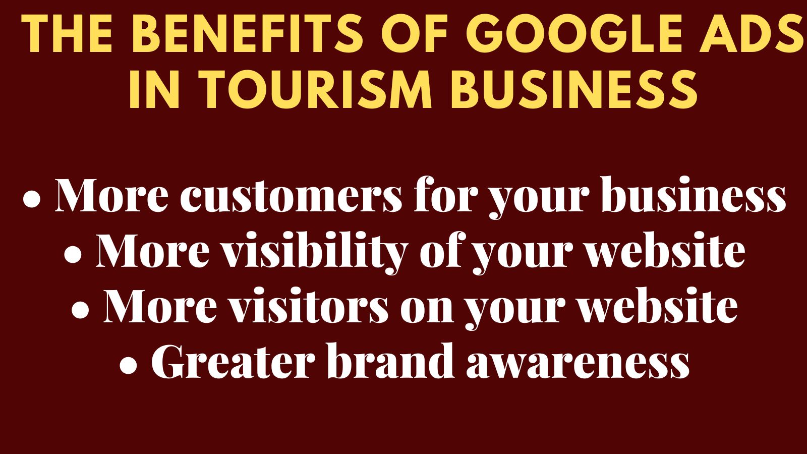 Google Ads In Tourism Business